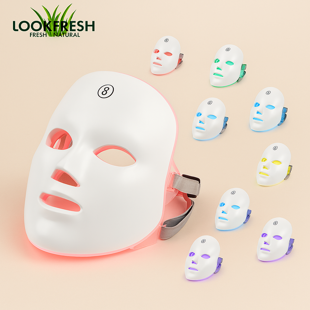 Masque Led 7 couleurs, rajeunissement de la peau, anti-acné, élimination des rides, masque de beauté, éclaircissement de la peau