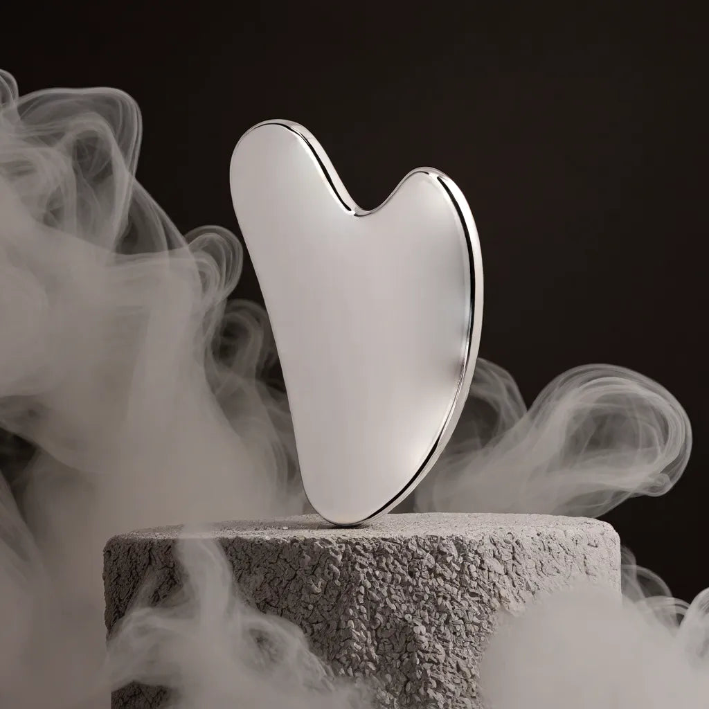 Gua Sha en acier inoxydable, outil de massage du visage