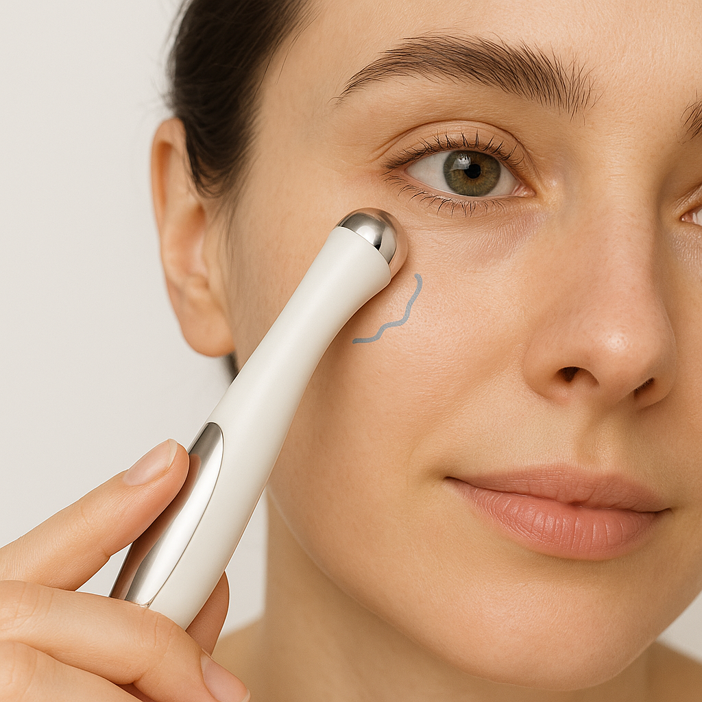 Portable Electric Eye Massage Pen Small Beauty Facial and Eye Care Dry Battery Power Supply Lightweight and Portable
